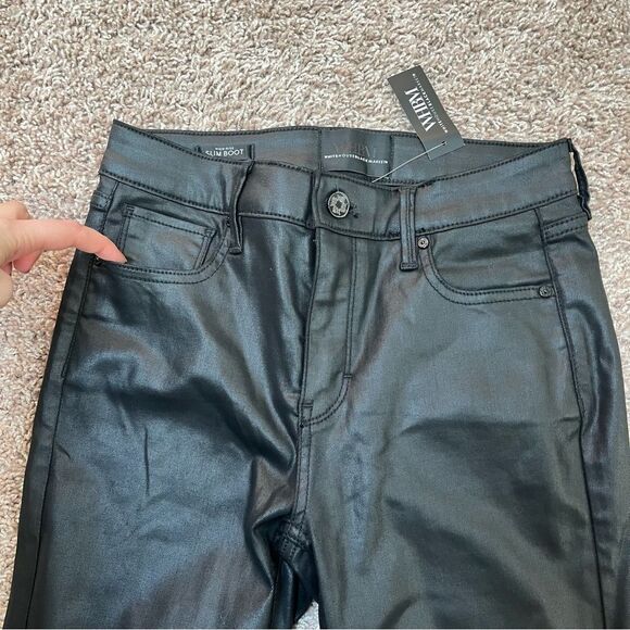 WHBM Coated Slim Bootcut High Rise Jeans - Picture 3 of 16